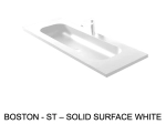 Plan vasque à encastrer, double lavabo 90 cm de large, angle arrondi, L. 100 à 200 cm x 40 à 60 cm, résine minérale ACRYSTONE®, Finition lisse, Livraison Offerte et Rapide.